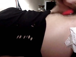 Masturbating in a Diaper and Womens Clothes