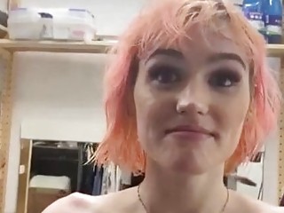BTS of hot pixie trannys double anal gangbang